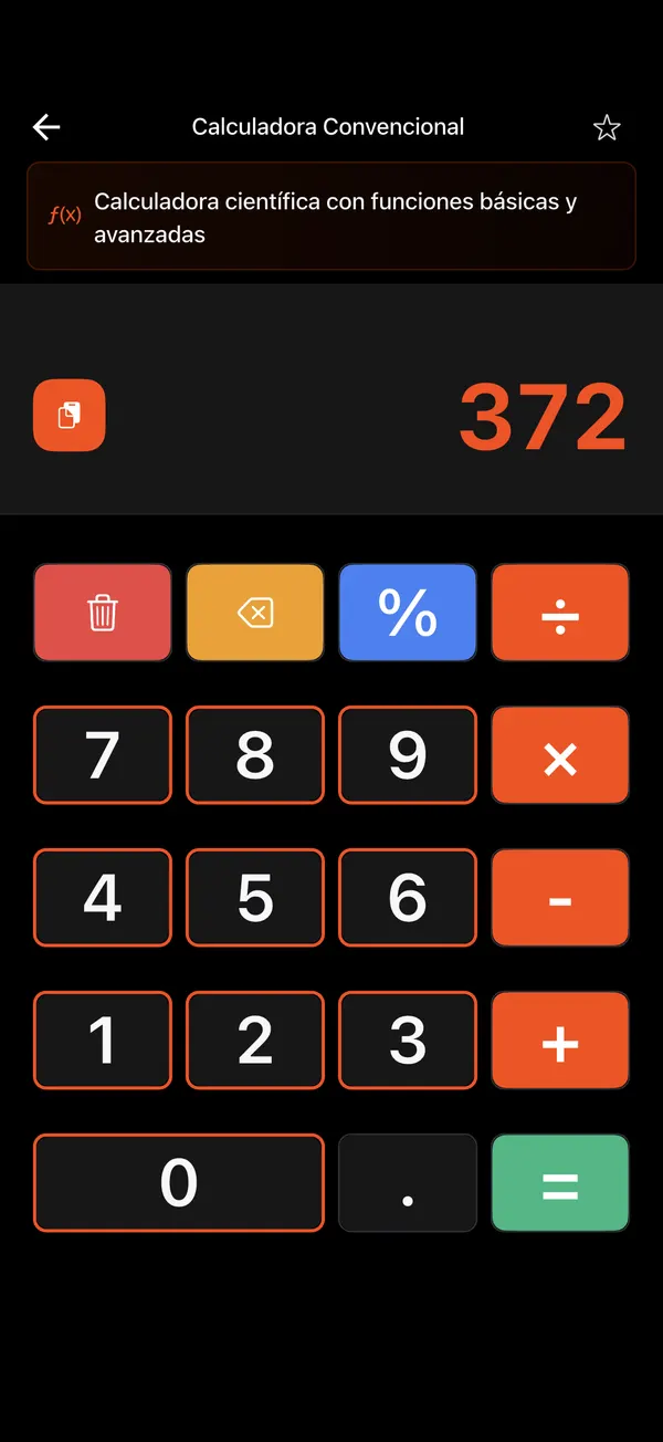 Calculadora Estándar, paso 3: Resultado