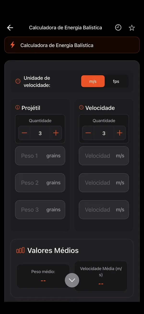 Calculadora de Energia Balística, passo 1: Abra a ferramenta