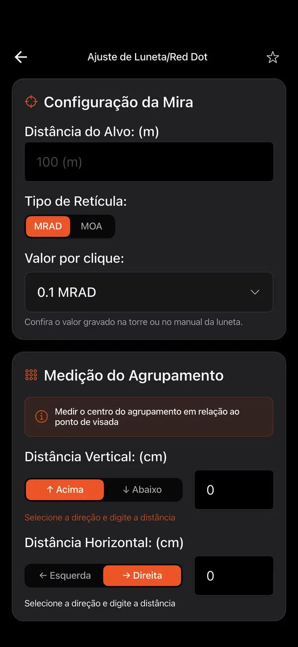 Calibração de Luneta, passo 1: Abra a ferramenta